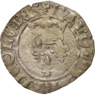 Monnaie, France, Charles VI, Florette, Troyes, TTB, Billon, Duplessy:405D - 1380-1422 Charles VI The Beloved