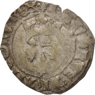 Monnaie, France, Charles VI, Florette, Troyes, TB+, Billon, Duplessy:405D - 1380-1422 Charles VI Le Fol