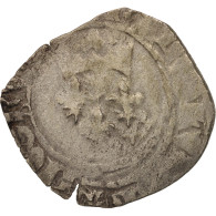 Monnaie, France, Charles VI, Florette, Troyes, TB, Billon, Duplessy:405D - 1380-1422 Carlos VI El Bien Amado