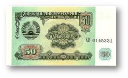 TAJIKISTAN - 50 Rubles - 1994 - Pick 5 - UNC - Serie  AB ( AB ) - The National Bank Of The Republic - Tadjikistan