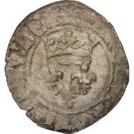 Monnaie, France, Charles VI, Florette, Troyes, TTB, Billon, Duplessy:405C - 1380-1422 Carlos VI El Bien Amado