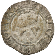 Monnaie, France, Charles VI, Florette, Troyes, TB+, Billon, Duplessy:405C - 1380-1422 Charles VI The Beloved