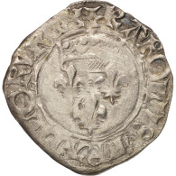 Monnaie, France, Charles VI, Florette, Troyes, TB+, Billon, Duplessy:405B - 1380-1422 Charles VI The Beloved