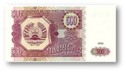 TAJIKISTAN - 500 Rubles - 1994 - Pick 8 - UNC - Serie  AC ( AC ) - The National Bank Of The Republic - Tajikistan