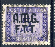 Trieste Zona A Tasse 1947 - 49  N. 9 L. 5 Violetto Usato Cat. € 75 - Strafport