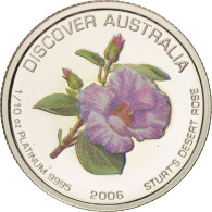 Australie, Elizabeth II, 15 Dollars, 1/10 Oz, Sturt's Desert Rose, 2006, Perth - 10 Dollars