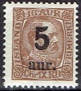 ICELAND #  FROM 1921-22  STAMPWORLD 104* - Neufs