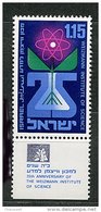 Israel ** N° 393 - 25e Ann. De L'institut Des Sciences Weizmann T - Oblitérés (avec Tabs)