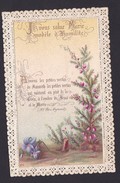 Ancien Canivet Image Pieuse "Je Vous Salue Marie Modèle D'humilité" (inscription D'un Curé) - Religión & Esoterismo