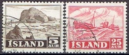 ICELAND #  FROM 1954 STAMPWORLD 297-98 - Used Stamps