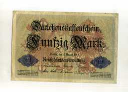 ALLEMAGNE EMPIRE . BILLET DE 50 M. 1914 . - 50 Mark