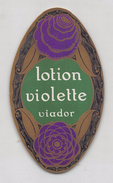 D5477 "LOTION VIOLETTE VIADOR - 1900" ETICHETTA ORIGINALE - ORIGINAL LABEL - Etiketten