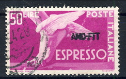 Trieste Zona A Espressi 1952 N. 7 L. 50 Rosa Lilla Usato Cat. € 4 - Exprespost