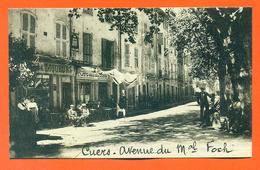 CPA Cuers " Avenue Du Maréchal Foch " Café - LJCP 27 - Cuers