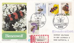 Allemagne Fédérale - Année 1984 - Lettre/Insectes Divers - YT 1034/1037 - Briefe U. Dokumente