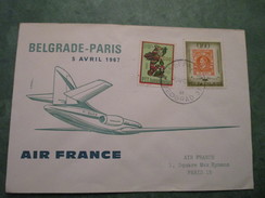 AIR FRANCE  -  Belgrade-Paris - Airmail