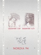 Denmark, AFA : DK 1011-12, "Nordia '94", Århus. - Blocks & Kleinbögen