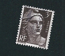N° 715 Marianne De Gandon 3 F Brun Foncé   Ligne Du Bas épaisse   Timbre France Oblitéré 1945 /1947 - Used Stamps