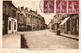 CPA - CHENERAILLES (23) - Aspect De La Grande Rue Dans Les Années 30 - Chenerailles