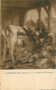 Arts - Peintures & Tableaux - Vaches - Chèvres - Landseer Sir Edwin Henry - The Maid And The Magpie - La Laitière - état - Peintures & Tableaux