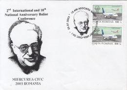 55338- BALINT ASSOCIATION NATIONAL CONFERENCE, PSYCHOLOGY, SPECIAL COVER, 2003, ROMANIA - Lettres & Documents