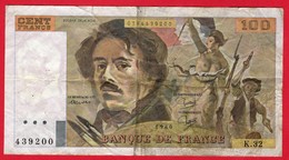 -- FRANCE - BILLET DE 100 FRANCS EUGENE DELACROIX -- - 100 F 1978-1995 ''Delacroix''