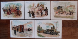 LOT 5 IMAGES PUBLICITAIRES BISCUITS PERNOT ( 4 USINES ) - TRANSPORTS - Collezioni