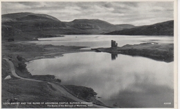 LOCH ASSYNT & THE RUINS OF ARDVRECK CASTLE - SUTHERLANDSHIRE  - REAL PHOTOGRAPHIC POSTCARD - Sutherland