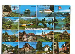 S2574 Postcard: GL Glaris: Gruss Aus Der Ostschweiz, Multiview + Treno Train Trein _ NOT WRITED - Autres & Non Classés