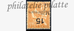 -Port-Saïd 64a* Variété Surcharge Renversée - Unused Stamps