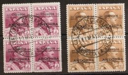 DEPENDENCIAS POSTALES ESPAÑOLAS Andorra º 11d(4), 12d(4) - Andere & Zonder Classificatie