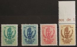 ESTADO ESPAÑOL II Aniversario Del Alzamiento ** 851/54 - Unused Stamps