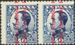 II REPUBLICA Vaquer De Perfil. Sobrecarga República ** NE25(2) - Unused Stamps