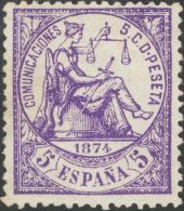 I REPUBLICA Alegoría De La Justicia (*) 144 - Unused Stamps