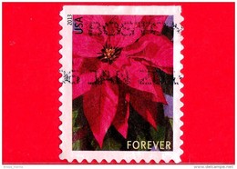 U.S. - USA - STATI UNITI - Usato - 2013 - Forever - Fiori - Flowers - Christmas - Poinsettia - Usados