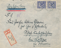 LIEBENBERG - 1925 , R-Brief Nach Lollar   -  Big Letter, Dispatch = 4,20 EURO (normal Mail) - Covers & Documents