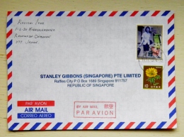 Cover From Japan Sent To Singapore 1996 - Brieven En Documenten