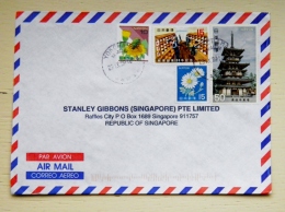 Cover From Japan Sent To Singapore 1999 - Cartas & Documentos