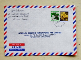 Cover From Japan Sent To Singapore 1999 - Lettres & Documents