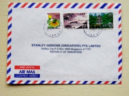 Cover From Japan Sent To Singapore 1999 - Cartas & Documentos