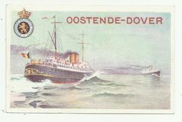 Oostende  *  Maalboot Oostende -Dover -  Paquebot     (Timbre 15 > 10 Ct) - Cartoline Piroscafi