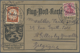 1912, Flugpost Rhein Main. SST "Frankfurt/Main 15.6.12" Auf Mi. II / Mi. 86 Auf Flug-Post-Karte Nach Brüssel.... - Sonstige & Ohne Zuordnung