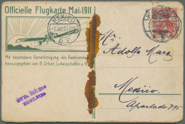 1911, "Officielle Flugkarte Mai 1911", Farbige Dreiteilige Klappkarte "Deutscher Zuverlässigkeitsflug Am... - Other & Unclassified