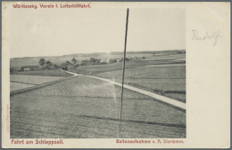 DEUTSCHES REICH: "Württ. Verein F. LUFTSCHIFFFAHRT", Vereinskarte Verwendet Für Fahrt "BALLON STUTTGART... - Sonstige & Ohne Zuordnung