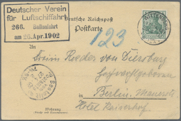 1902, Dt. Reich. Ra4 "Deutscher Verein / Für Luftschiffahrt / 266. Ballonfahrt / Am 26. Apr. 1902" Auf... - Sonstige & Ohne Zuordnung