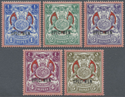 1904, Monogram Of Sultan Seyyid Ali Bin Hamoud Bin Naherud, Complete Set With SPECIMEN Opt., Mint Hinged, SG.... - Other & Unclassified