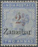 1895-98, 2½ On 2 Anna Provisional Unused (2 In Fraction With Curved Foot), Some Tiny Faults But A Very... - Sonstige & Ohne Zuordnung