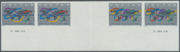 1994. Imperforate Horizontal Se-tenant Gutter Strip Of 2 Times 2 Stamps For The Complete Set "UNCTAD, 30th... - Other & Unclassified