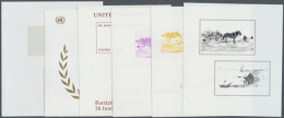 1985. Imperforate Progressive Proof (6 Phases) For The Souvenir Sheet Of The Issue UN 40th Anniversary Showing The... - Sonstige & Ohne Zuordnung