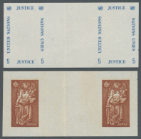 1967. Imperforate Progressive Proof (2 Phases) In Horizontal Gutter Pairs For The 5c Value Of The Definitives... - Sonstige & Ohne Zuordnung